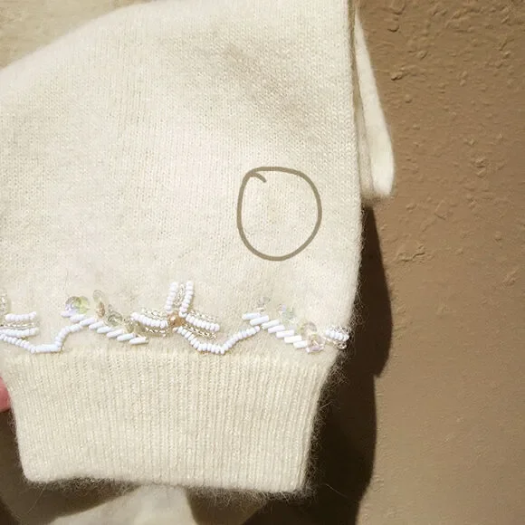 60s Vintage Cardigan Hand Beaded - Picture 10 of 12